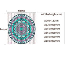 Load image into Gallery viewer, Indian Mandala Shower Curtain Flower Printed Geometric Bohemian Bathroom Curtains Shower Wall Hanging Geometric Shower Curtains