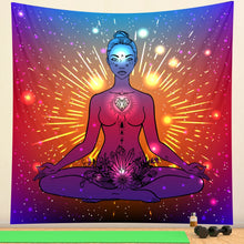 Load image into Gallery viewer, Indian Buddha meditation chakra tapestry wall decoration Mandala tapestry witchcraft Bohemian Hippie home decoration yoga mat