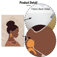 Загрузите изображение в программу просмотра галереи, Черная девушка абстрактная иллюстрация в стиле рок, настенная живопись на холсте, плакаты на скандинавскую тему и принты, настенная картина для гостиной, домашний декор