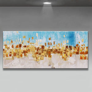 Handmade beautiful gold oil painting home decoration Abstract landscape Canvas Hand-painted Wall Art for living room no framed