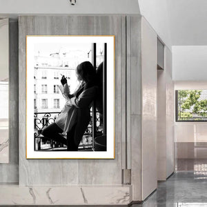 Linea astratta Figura Poster Wall Art Stampa su tela Pittura Minimalista Retro in bianco e nero Home Decor Camera da letto Sfondo Immagini