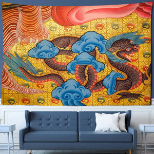 Tapiz, pintura budista antigua thangka, tapiz de mandala hippie, colgante de pared con paisaje, decoración de fondo del hogar