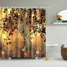 Load image into Gallery viewer, Colorful Plant Trees Scenic Forest Shower Curtains Bathroom Curtain Frabic Waterproof Polyester Bath Curtain with Hooks