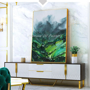 Mintura Wall Pictures for Living Room,Home Decoration Handpainted Rich Texture Modern Abstract Art Thick Oil Paintings on Canvas