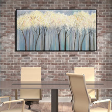 Charger l&#39;image dans la galerie, 100% Handmade Abstract oil painting beautiful trees scenery home decoration wall art hanging picture for living room no framed