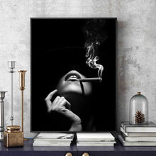 Laden Sie das Bild in den Galerie-Viewer, Abstrakte Wandgemälde, Poster, Wandkunst, Leinwanddrucke, Gemälde, sexy Frauenporträt, Bild für Wohnzimmer, Heimdekoration, ohne Rahmen