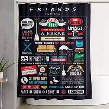 Cargar imagen en el visor de la galería, Cortina de ducha personalizada Friends Tv Show COLLAGE