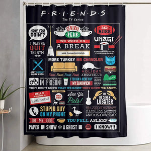 Friends Tv Show COLLAGE Custom Shower Curtain