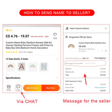 Laden Sie das Bild in den Galerie-Viewer, Benutzerdefinierte Name Boho Regenbogen Kinderzimmer Wand Kunst Leinwand Malerei Bilder Poster und Drucke für Baby Junge Mädchen Schlafzimmer Home Dekoration