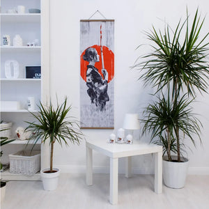 Samurai japonés Ukiyoe para carteles e impresiones en lienzo, pintura decorativa, arte de pared, decoración del hogar con rollo colgante de madera maciza