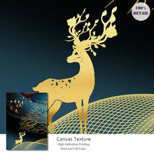 Load image into Gallery viewer, Golden Abstract Deer Tree Bird Wall Art Canvas Painting Nordic Posters and Prints Decorative Pictures for living Room Home Decor