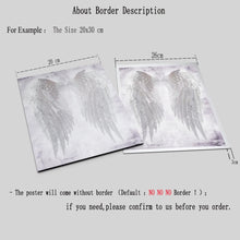 Carica l&#39;immagine nel visualizzatore della Galleria, Modern White Angel Wings Feather Wall Art Stampe su tela Dipinti sulla parete Immagine per soggiorno Poster e stampe Senza cornice