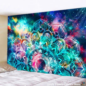 Arazzo con mandala appeso a parete, spiaggia sabbiosa, coperta, coperta, tenda da campeggio, materasso da viaggio, arazzi bohémien