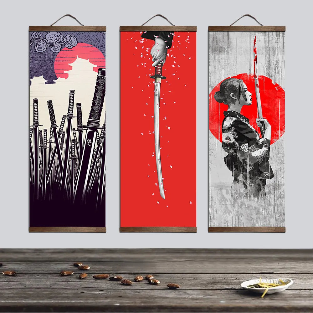 Japanese Samurai Ukiyoe for Canvas Posters and Prints Decoration Paint –  Whatarter, image size:1000x1000