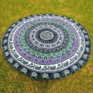 Tapiz colgante de pared de Mandala bohemio, ropa de cama psicodélica, tapiz Hippie indio, alfombra de playa de verano, manteles