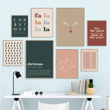Загрузите изображение в программу просмотра галереи, Рождественские постеры и принты, рождественские цитаты, настенная живопись на холсте, картины с праздником, декор для комнаты, украшение для дома