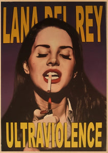 Pósteres Vintage de la cantante Lana Del Rey Born To Die, pegatina de papel Kraft Retro, decoración artesanal para habitación, Bar, cafetería, regalo, pinturas artísticas impresas
