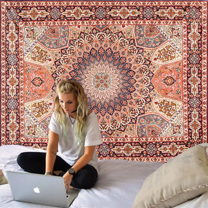 ndian Mandala Tapisserie Tenture Murale Plage De Sable Jeter Tapis Couverture Matelas psychédélique Bohème Yoga Châle Tapis Mandala Tapisserie