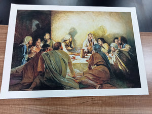 Pósteres e impresiones clásicos cuadro sobre lienzo para pared Jesús en la última cena pintura decorativa para la decoración del hogar de la sala de estar