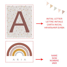 Laden Sie das Bild in den Galerie-Viewer, Benutzerdefinierte Name Boho Regenbogen Kinderzimmer Wand Kunst Leinwand Malerei Bilder Poster und Drucke für Baby Junge Mädchen Schlafzimmer Home Dekoration