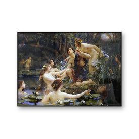 Hylas and the Water Nymphs Henrietta Rae Vintage Poster Oil Painting Reproduction Retro Wall Art Canvas Print Home Decoration