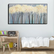 Charger l&#39;image dans la galerie, 100% Handmade Abstract oil painting beautiful trees scenery home decoration wall art hanging picture for living room no framed