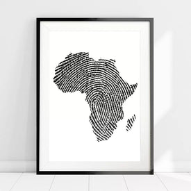 Afrika-Karte, Poster und Drucke, Fingerkarte, Reise-Wandkunst, Leinwandgemälde, Grau, Schwarz, Weiß, Bilder für Wohnzimmer, Heimdekoration