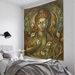 Tapestry Indian Buddha Meditation Psychedelic Home Decoration Wall Hanging Hippie Bohemian Mandala Aesthetics Room Decoration