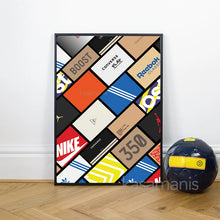 Carica l&#39;immagine nel visualizzatore della Galleria, Sneaker Box Wall Art Poster Tela Pittura Ragazzi Regali Moda moderna Sneakerhead Citazione Stampe Immagini murali Home Room Decor