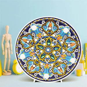 HUACAN-pintura de diamante 5D, lámpara LED, Mandala, bordado, Kit para hacer mosaicos, adornos navideños para el hogar, regalo