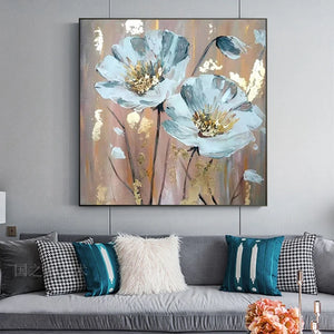 beautiful pictures of flowers for home wall decoration Handmade canvas oil painting acrylic poster for living room sofa bedroom