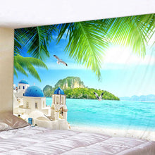 Load image into Gallery viewer, Nordic Tropical Beach Tapestry Mandala Wall Hanging Hippie Bedroom Decoration Psychedelic Tapestry Bohemian Tapestry, 6 sizes