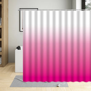 Rideau de douche bleu violet Rose rouge vert salle de bain imperméable dégradé couleur Design tissu baignoire rideaux de bain avec 12 crochets