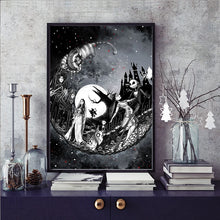 Загрузите изображение в программу просмотра галереи, Мультфильм Манж Хэллоуин Рождество аниме Джек и Салли Холст Картина Плакат Настенная картина Гостиная Домашний Декор Куадрос