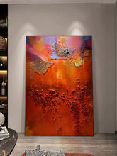 Cargar imagen en el visor de la galería, Pinturas al óleo pintadas a mano, pinturas de textura abstracta, pasillos de entrada simples, pinturas decorativas de pasillos, paredes de fondo de sala de estar, pequeñas pinturas colgantes frescas