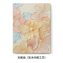 Carica l&#39;immagine nel visualizzatore della Galleria, Dipinto a olio puro dipinto a mano &quot;Fiori e Luna Piena&quot;, stile cremoso, ristorante moderno, dipinto con decorazione floreale, soggiorno fatto a mano