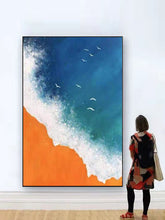 Cargar imagen en el visor de la galería, Pinturas al óleo pintadas a mano, pinturas de textura abstracta, pasillos de entrada simples, pinturas decorativas de pasillos, paredes de fondo de sala de estar, pequeñas pinturas colgantes frescas