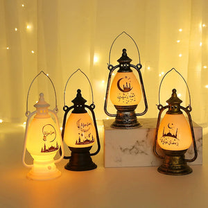 Linterna EID Mubarak, luces LED de viento, decoración de Ramadán para el hogar, decoración de fiesta islámica musulmana, adornos EID Al Adha, regalos de Ramadán