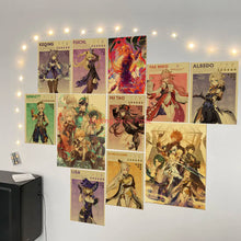 Charger l&#39;image dans la galerie, Affiche rétro de personnage Genshin Impact, impression en papier Kraft, peinture murale d&#39;art de voyage, décoration de salle de maison, Bar et café, 2023