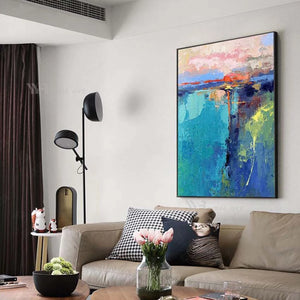 Beautiful Abstract Landscape Wall Picture For Room Decor Hand Painted Oil Painting On Canvas Art Hanging Picture For Living Room