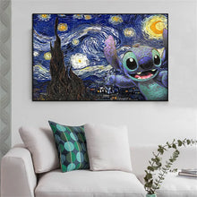 Cargar imagen en el visor de la galería, Póster de Van Gogh de noche estrellada de Disney, pintura en lienzo, arte de pared de dibujos animados, impresiones de imágenes para decoración para sala de estar, decoración del hogar
