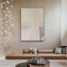 Laden Sie das Bild in den Galerie-Viewer, Abstract Beige Art Oil Painting Handmade Canvas Wall Decor Poster Modern Acrylic Mural Living Room Bedroom Hotel Custom Picture