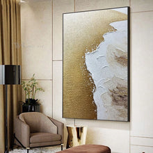 Cargar imagen en el visor de la galería, Custom Handmade Oil Painting Abstract Beach Wall Decor Poster Acrylic Unframed Mural Hanging In Living Room Bedroom Porch Hotel