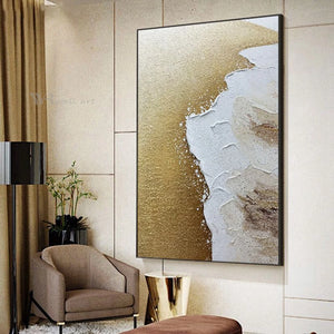 Custom Handmade Oil Painting Abstract Beach Wall Decor Poster Acrylic Unframed Mural Hanging In Living Room Bedroom Porch Hotel