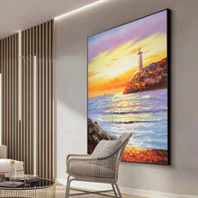 Carica l&#39;immagine nel visualizzatore della Galleria, Modern Decorative Oil Painting Handmade Nature Landscape Hanging Poster Wall Art Canvas Picture Living Room Bedroom Sofa Mural