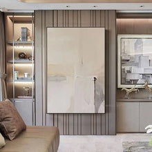 Laden Sie das Bild in den Galerie-Viewer, Abstract Beige Art Oil Painting Handmade Canvas Wall Decor Poster Modern Acrylic Mural Living Room Bedroom Hotel Custom Picture