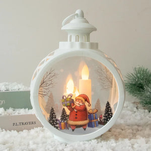 Santa Snowman Christmas LED Wind Lantern Ornaments New Year 2024 Kid Gift Christmas Tree Pendant Navidad Home Decoration Noel