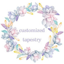 Cargar imagen en el visor de la galería, Tapiz decorativo de fondo personalizado, tapiz de pared Hippie bohemio con Mandala personalizado, tapiz de decoración del hogar personalizado
