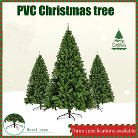 Grand arbre de noël en PVC vert avec cryptage, 1.5m, 1.8m, 2.1m, décoration de noël, nouvel an 2024, décoration de scène de fête à domicile