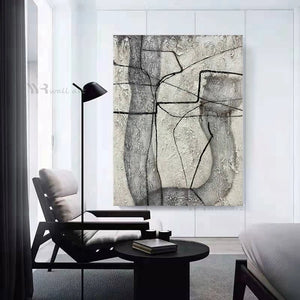 Unique Texture Modern Abstract Oil Painting Handmade Canvas Wall Decoration Poster Nordic Home Aesthetics Art Picture For House